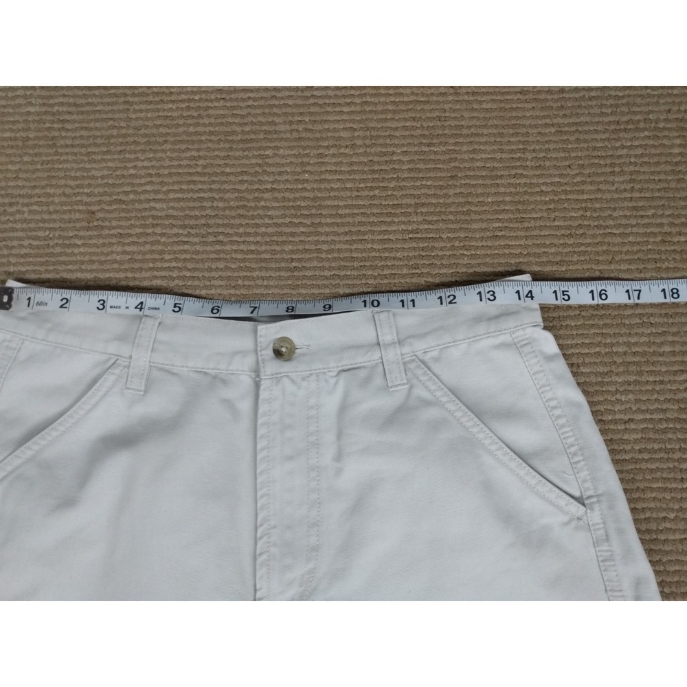 Columbia Womens Chino Shorts Beige Lined Flat Front 100% Cotton Size 6 - Picture 3 of 7